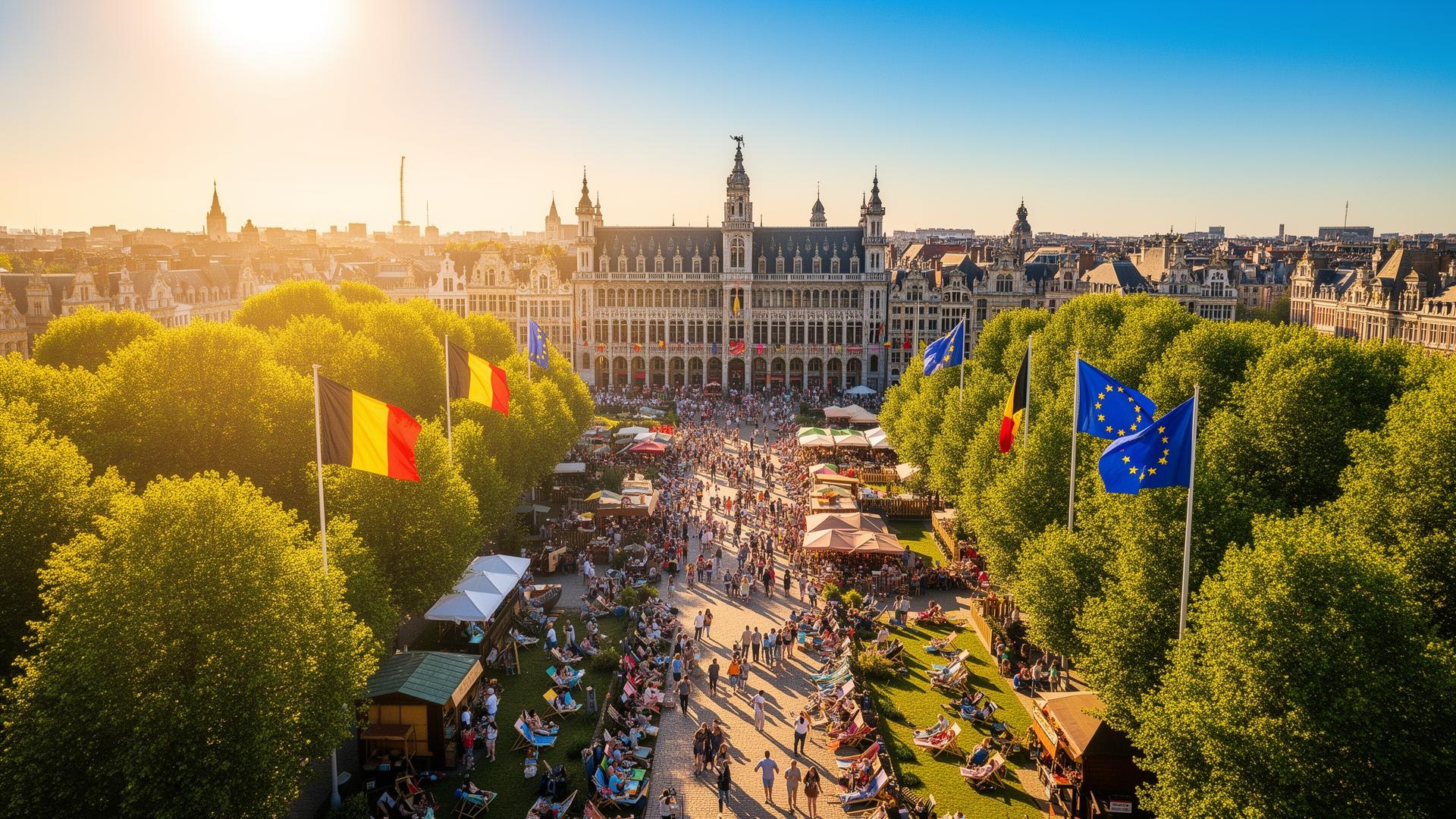 Plaisirs d'Été 2026 à Bruxelles : Grand-Place, canal et Cinquantenaire au coucher de soleil